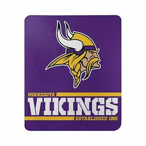 "Nueva manta de lana de fútbol americano Minnesota Vikings lanzamiento suave dividida 50"" x 60" - Imagen 1 de 1