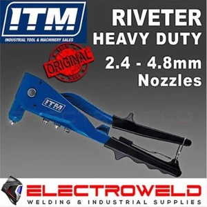 ITM 2 Jaw Riverter Hand Pop Rivet Lever Nozzles 2.4mm 3.2mm 4mm 4.8mm TM620-004 - Imagen 1 de 2