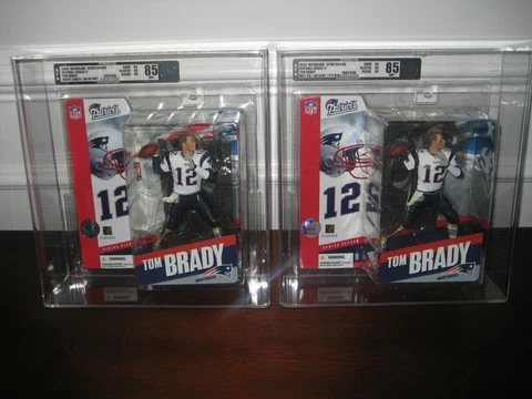 MCFARLANE NFL 11 TOM BRADY NO HELMET CHASE VARIANT EYE BLACK AFA GRADED 85 LOT Cover