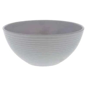 Dollarama weiß Mela-Ware Schüssel mit Wirbelkrempe KOSTENLOSER VERSAND - Bild 1 von 1