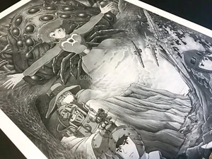 Andrew Roland Studio Ghibli Nausicaa Black & White Movie Anime Art Print Poster - Picture 1 of 12