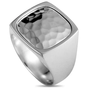 Georg Jensen Smithy Signet Silver Band Ring 8560580 - Picture 1 of 7