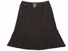 Elena Mirò Skirt Black Length Cm 78 Flared At The Bottom With Button Applied