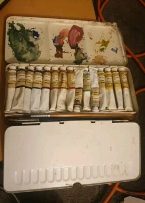 Vintage Windsor And Newton Collectible Watercolor And Case Set 315 Original  - Image 1 of 4