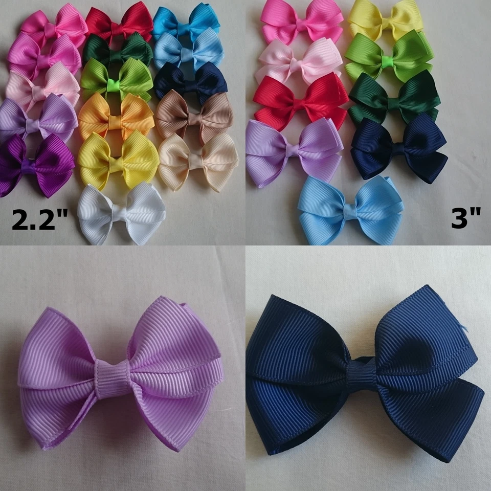 2.2" & 3" Bow Clip Grosgrain Hair Pins Newstyle Girls Ladies - Image 1 of 1