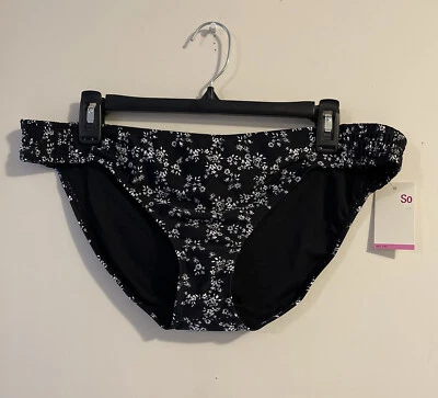SO женщин размер 2XL черный цветочный бикини низ новый с Ярлыками! A1314 - Изображение 1 из 4