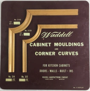 Waddell Cabinet Moulding Original 3-D Store Display -Real Wood on Masonite Board - Bild 1 von 1