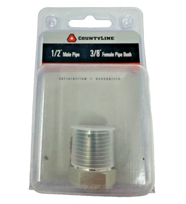 1 New CountyLine Hydraulic Adapter 1/2" Male to 3/8" Female FAST FREE SHIPPING! - Image 1 of 2