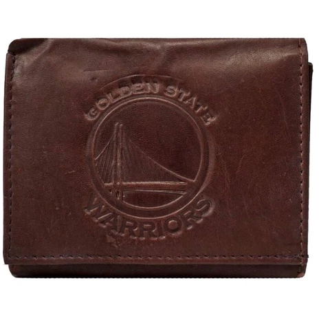 Rico NBA Golden State Warriors Brown Tri fold Wallet Cover