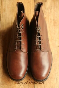 Botas Derby Prada de Cuero Marrón con Cordones para Hombre UK 7.5 US 8.5 EU 41.5 NUEVAS - Imagen 1 de 9