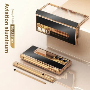 Coque + stylet pour Samsung Galaxy Z Fold6 Fold5 4 3 aluminium verre magnétique 360° - Photo 1 sur 18