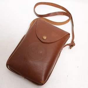 Vtg Kodak Snapsack 610 Camera Case Brown Leather Snap Flap Shoulder Strap - Picture 1 of 16
