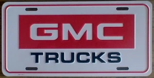 Vintage GMC Novelty License Plate Embossed Metal New Old Stock Trucks #2084 - Picture 1 of 4