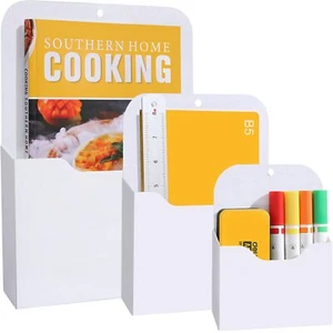 3 Pack Magnetic File Holder Wall Hanging Organizer for Refrigerator File Cabinet - Picture 1 of 6