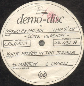 SANDY MARTON - White Storm In The Jungle (Long Version) - Demo-Disc – D.D. 431 - Imagen 1 de 2