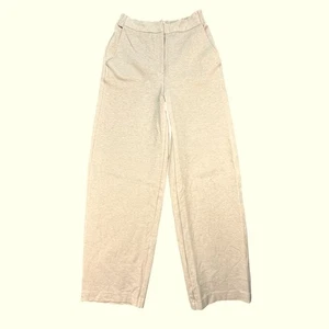 Aritzia The Group Babaton Wide Leg Lounge Pants Elastic Waist Beige Size 2 - Picture 1 of 8