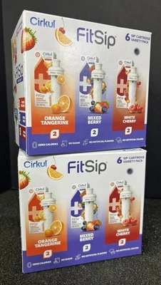 Cirkul FitSip Flavor Cartridges 6PACK Electrolytes ORNG TANG MX BERRY WHT CHERRY - Image 1 of 4