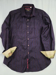 RAR Robert Graham Hemd Large EXKLUSIV lila Ringe Eilean Donan Castle - Bild 1 von 8