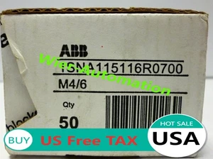 NEW Box of 50 ABB 1SNA115116R0700 Terminal Blocks - Picture 1 of 5