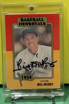 1980 SSPC Baseball Immortals HOF Bill Dickey NY Yankees Autograph Auto W/coa - Image 1 of 2