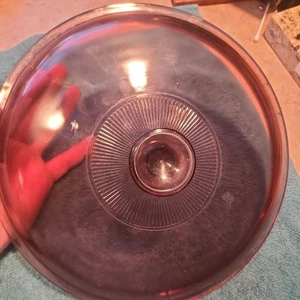 Vision Corning Ware LID Cranberry Pan Pot Pyrex Lid #30 REPLACEMENT 10.5" - Picture 1 of 4