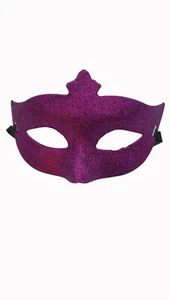 NUEVO Mascarada Púrpura Brillo Media Cara Máscara Ojo Gótico Halloween Fiesta Medieval - Imagen 1 de 1