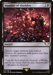 Mandate of Abaddon | 40K Warhammer 40,000 Commander | NM | MTG Board Wipe - Picture 1 of 1