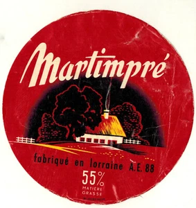 Etiquette Fromage Fabriqué en Lorraine--Martimpré - Imagen 1 de 2