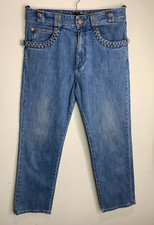 See by Chloe cropped Straight Jean 6 8 W 25 L 27 woven blue denim relaxed slim