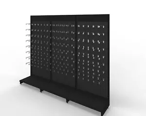 Supermarktregal Wandregal Metallregal Verkaufsregal Kiosk 290x300 cm inkl. Haken - Bild 1 von 6