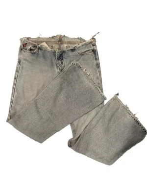 Pantalones de mezclilla Y2K tiro bajo Mudd borde crudo Foto 1 de 4