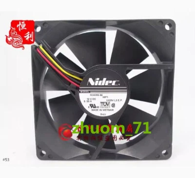 1PC Nidec TA350DC M34709-58 HIP1 9225 12V 0.50A 9CM cooling fan - Image 1 of 2