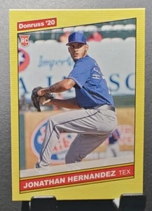2020 Donruss #238 Jonathan Hernandez RC RANGERS Rookie Yellow Parallel⚾️ NM/MT - Picture 1 of 2
