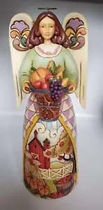 Jim Shore Autumn's Bounty Musical Angel Figurine New In Box - Picture 1 of 4