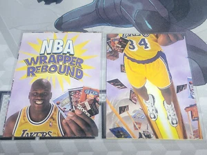 SHAQUILLE O'NEAL 199? Envoltura NBA rebote desplegable (se muestra en la parte delantera y trasera) LAKERS - Imagen 1 de 1