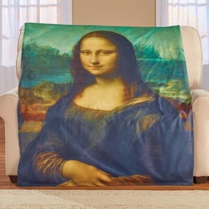 5-Foot Mona Lisa Inspired Throw Blanket - Picture 1 of 3
