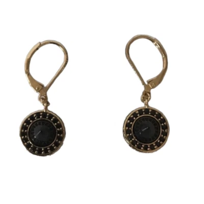 Eddie Borgo drop dangle Black Onyx Cone Crystal Earrings NEW - Image 1 of 4