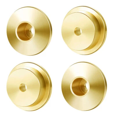 4Pcs Brass Spring Retainer Shock Cups for SCX6 1/6 RC Rock Car Upgrade Parts - Image 1 of 4