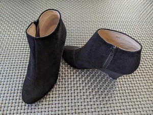 Schwarze Damen-Wildlederstiefeletten Größe 8 - Bild 1 von 7