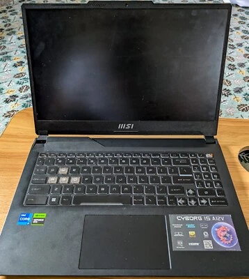 MSI CYBORG 15 A12VF - 043US – For Parts / Not Working / Spares & Repairs - Image 1 of 4