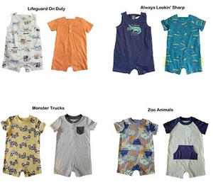 Carter's Infant and Toddler Boy's 2 Piece Short Sleeve Romper Playwear Set - Picture 1 of 11