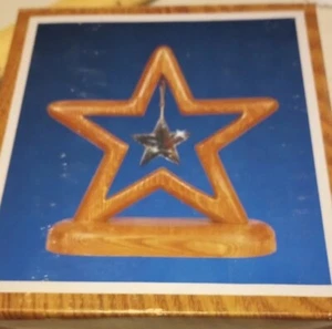 Holz Stern Kristall Ornament - Bild 1 von 12