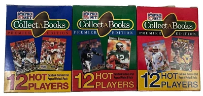1990 Pro Set Collect A Books NFL Set All 3 Series 36 Cards Plus Limited Edition - Image 1 of 2