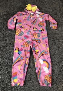 Rubies JoJo Siwa Costume Girls Small Pink One Piece Hooded Outfit With Bow - Picture 1 of 16