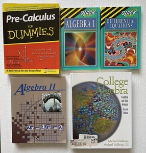 Lot of 5 Math Textbooks! Algebra, Differential Equations, Pre-Calculus, Graphing - Picture 1 of 5