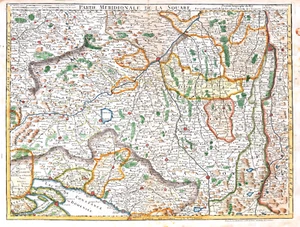 GERMANY BAVARIA "Partie Meridionale de la Souabe" 1704 Delisle ORIGINAL MAP - Picture 1 of 6