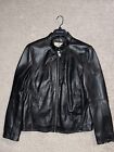 Wilsons Leather Vintage Snap Collar Center Zip Jacket Sz S 100% Real Leather New