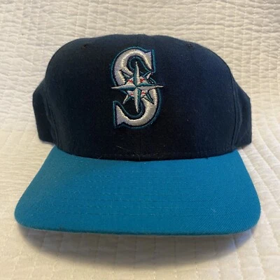 Vintage New Era Pro Model Seattle Mariners Navy Blue Snapback USA MADE 90s 80s - Image 1 of 4
