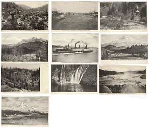 Lot of 10 Vtg Shasta Route B&W Albertype Co. Postcards Southern Pacific Railroad - Picture 1 of 12