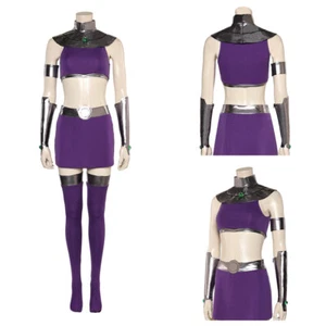 Anime Teen Titans Starfire Cosplay Costume+wristband+shawl Halloween party sets - Picture 1 of 11